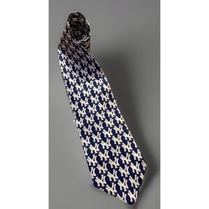 New York Yankees Ralph Marlin RM Sport Blue Silk MLB Logo Neckwear Tie JBHS
